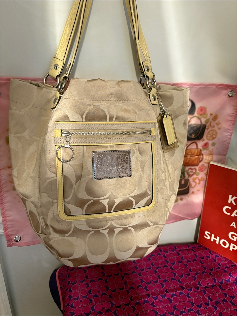 Coach Poppy signature sateen tote bag